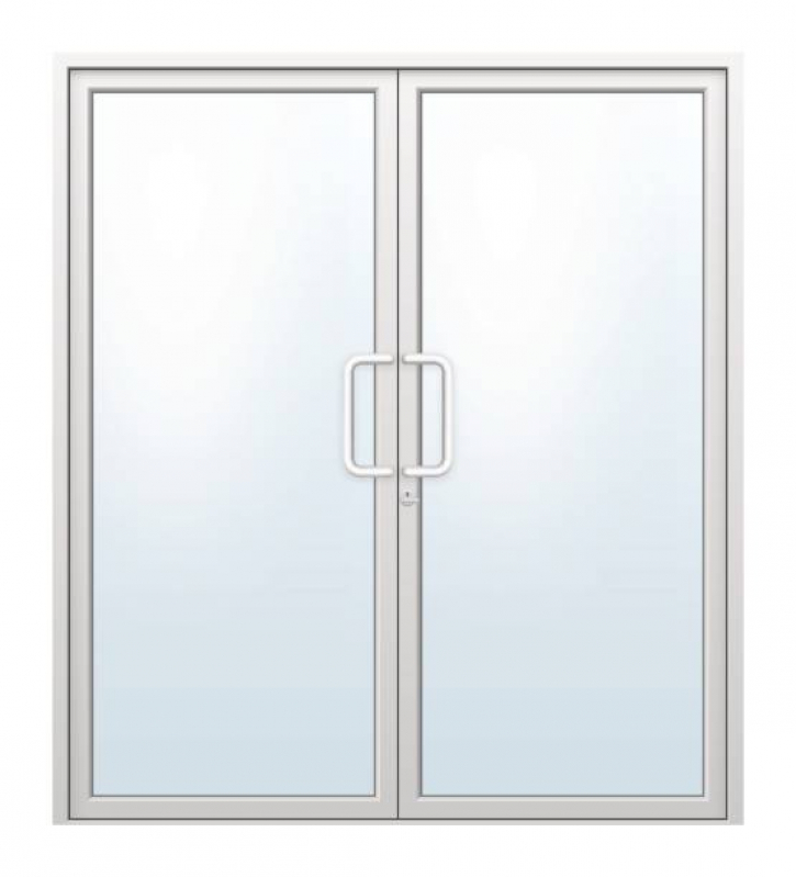 Porta Alumínio Branco com Vidro Valor Cruzeiro - Porta de Vidro com Alumínio