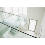 corrimão de escada com vidro preço Casa Verde