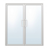 porta de alumínio branco com vidro para sala valor Socorro